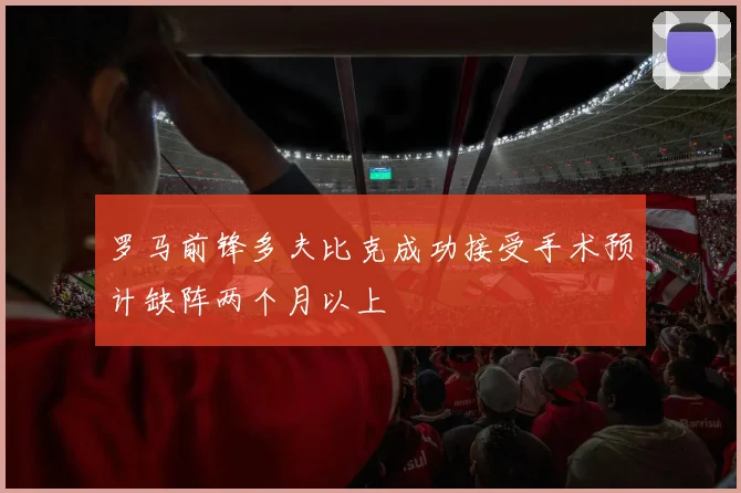 罗马前锋多夫比克成功接受手术预计缺阵两个月以上